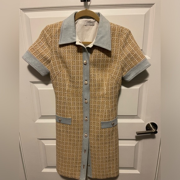 Sandro Tweed and Denim dress - Picture 4 of 7